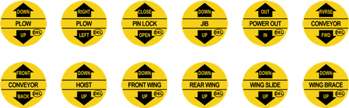 Valve function decals